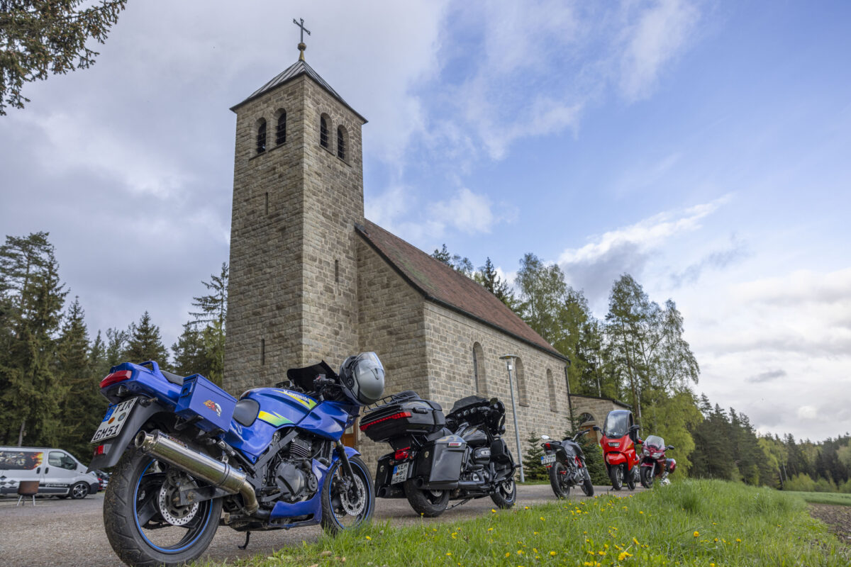 Motorrad-Gottesdienst in Erbendorf. Foto: OberpfalzECHO/David Trott